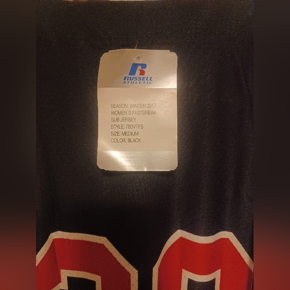 Russell Athletic Falcons #20 Fastbreak Sub Sports Black Jersey Women's Med NWT - Picture 6 of 11